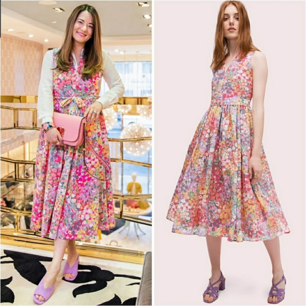 KATE SPADE Floral Dots Burnout Dress